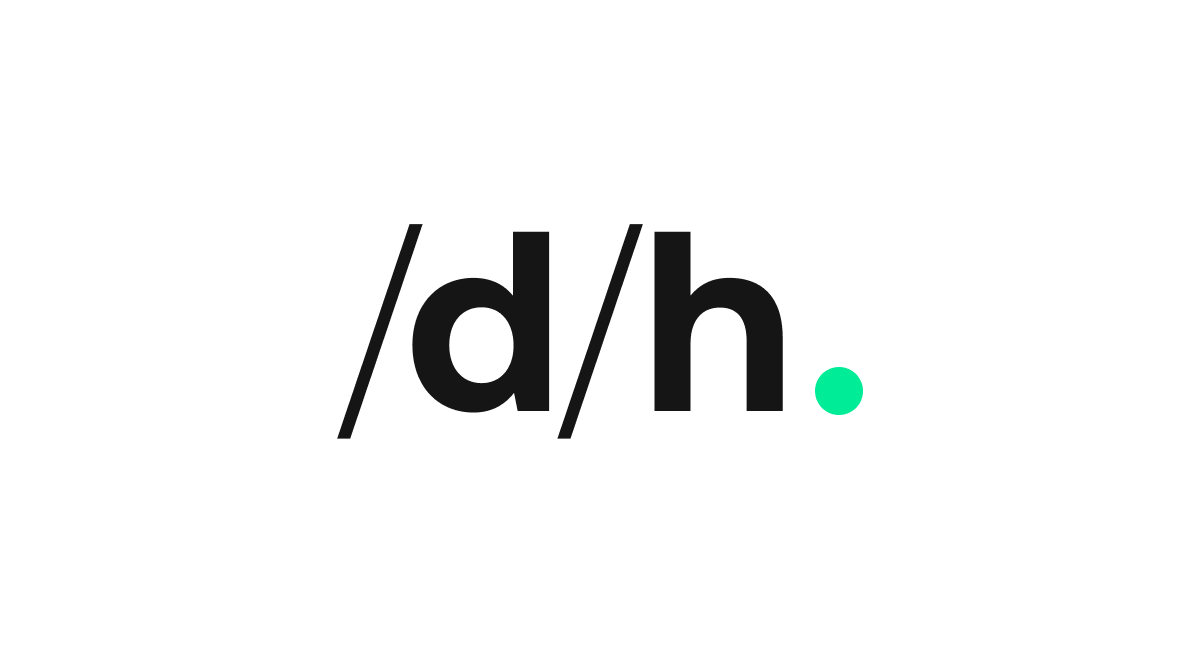 The DevHub logo, the characters / d / h .